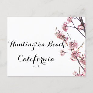 Carte Postale Cerisier en fleur Huntington Beach, Californie