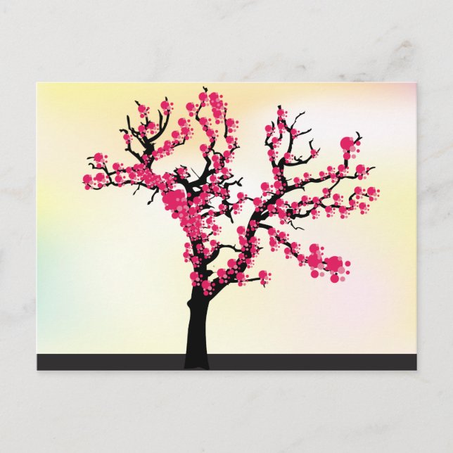 Carte Postale Cerisier rose japonais (Devant)
