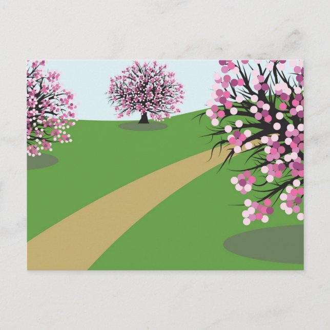 Carte Postale Cerisiers (Devant)