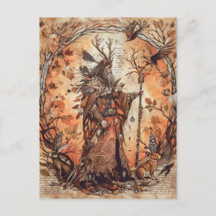 Carte Postale Cernunnos Horned Celtic Dieu de la nature