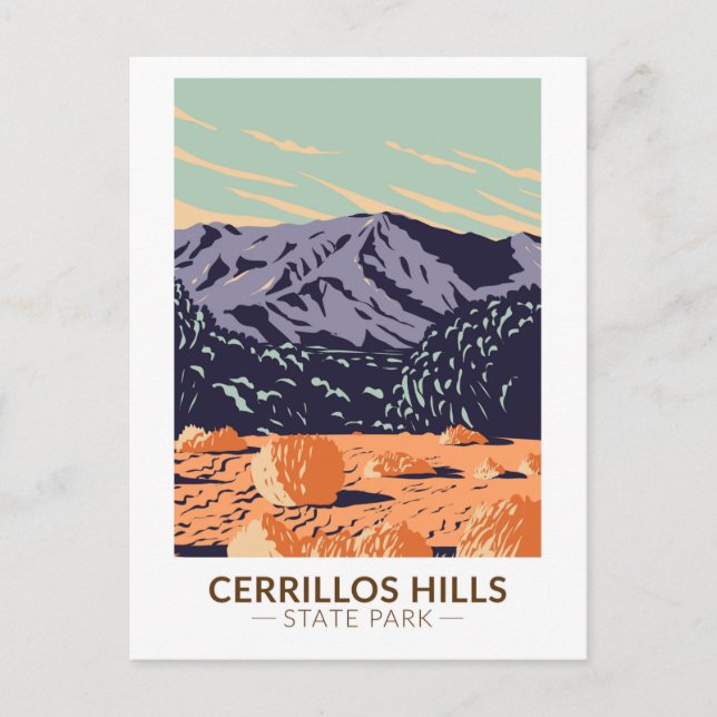 Carte Postale Cerrillos Hills State Park Nouveau-Mexique Vintage (Devant)