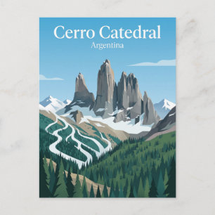 Carte Postale Cerro Catedral Argentine