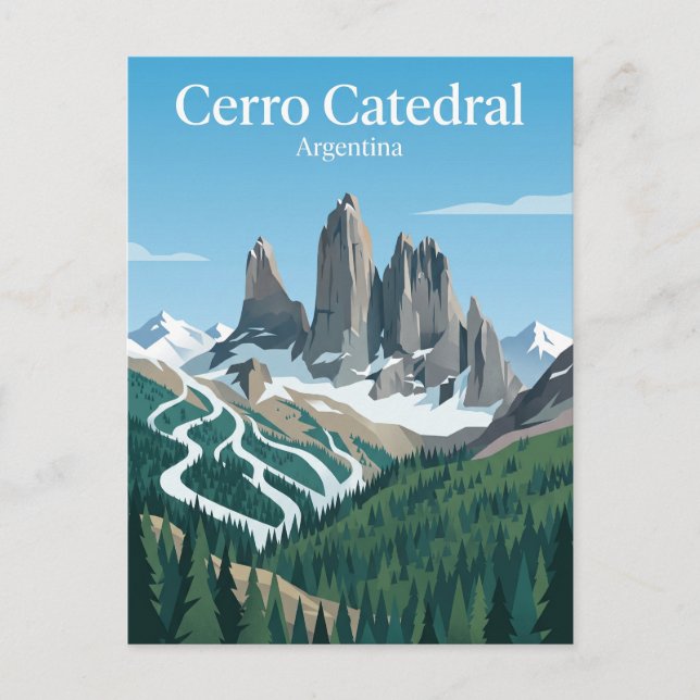 Carte Postale Cerro Catedral Argentine (Devant)