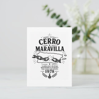 Carte Postale Cerro Maravilla 1978 Porto Rico Mémoire Historique