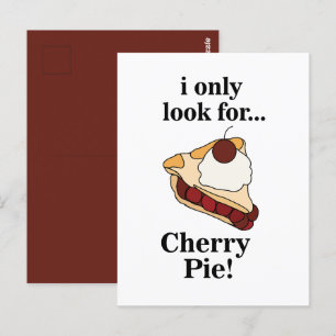Carte Postale Cerry Pie Sweet Funny