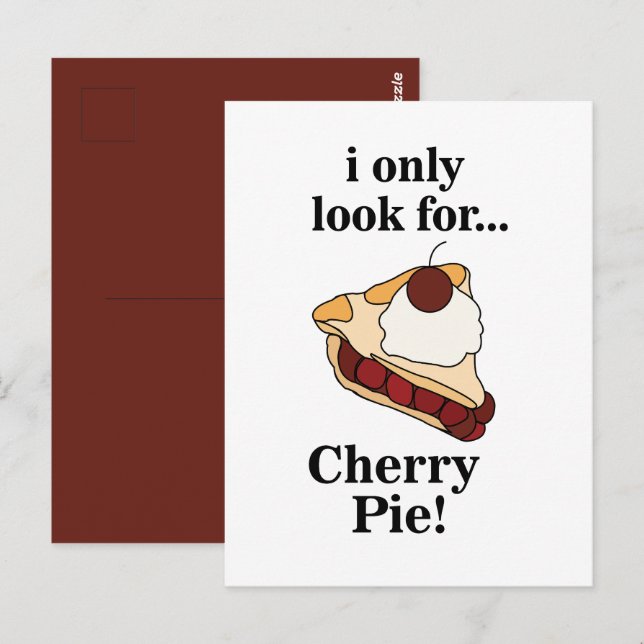 Carte Postale Cerry Pie Sweet Funny (Devant / Derrière)