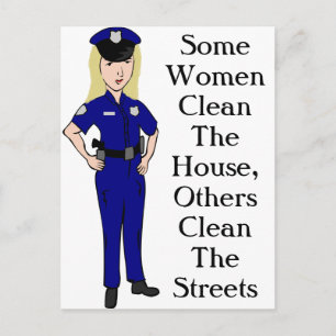 Carte Postale Certaines femmes nettoient l'Humour des policiers