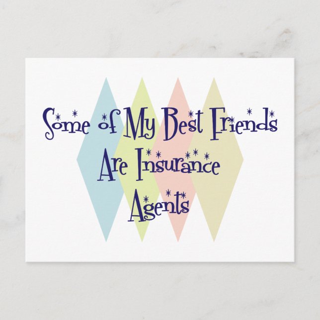 Carte Postale Certains de mes meilleurs amis sont des agents d'a (Devant)
