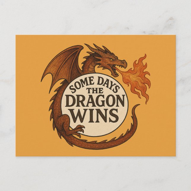 Carte Postale Certains jours, le Dragon gagne (Devant)