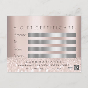 Carte Postale Certificat cadeau Electrolyse Enlèvement cheveux g