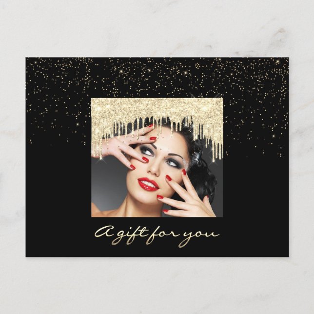 Carte Postale Certificat cadeau Gold Dridays Confetti Black (Devant)