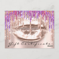 Certificat cadeau Kiss Lips Maquillage Rainbow Uni