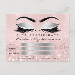 Carte Postale Certificat cadeau Microbl Grey Cosmetologist Lashe
