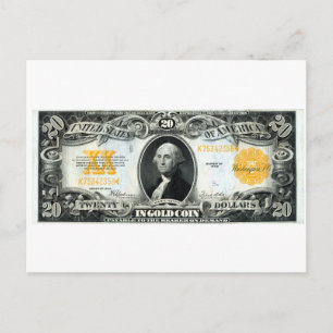 Carte Postale Certificat d'or américain 1922