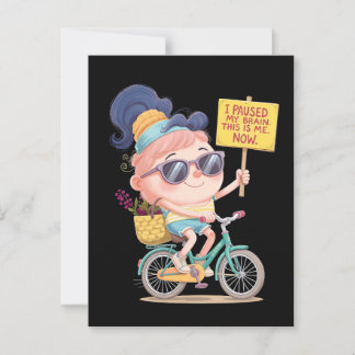 Carte Postale Cerveau en pause : C'est moi ! Maintenant