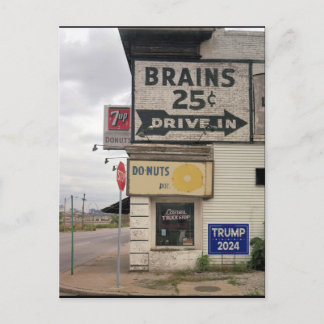 Carte Postale Cerveaux 25 cents (Trump)