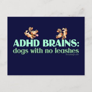 CARTE POSTALE CERVEAUX ADHD