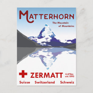 Carte Postale Cervin, Zermatt, Suisse,