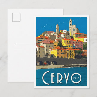 Carte Postale Cervo Italie Art Voyage Vintage