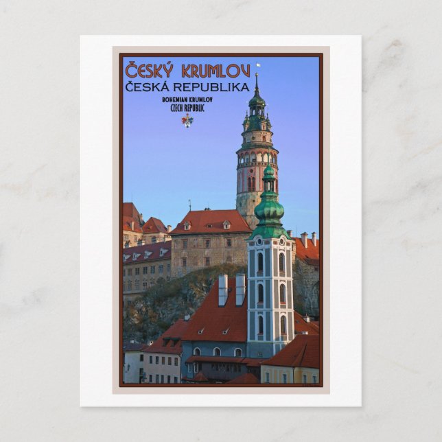 Carte Postale Cesky Krumlov - Deux tours (Devant)