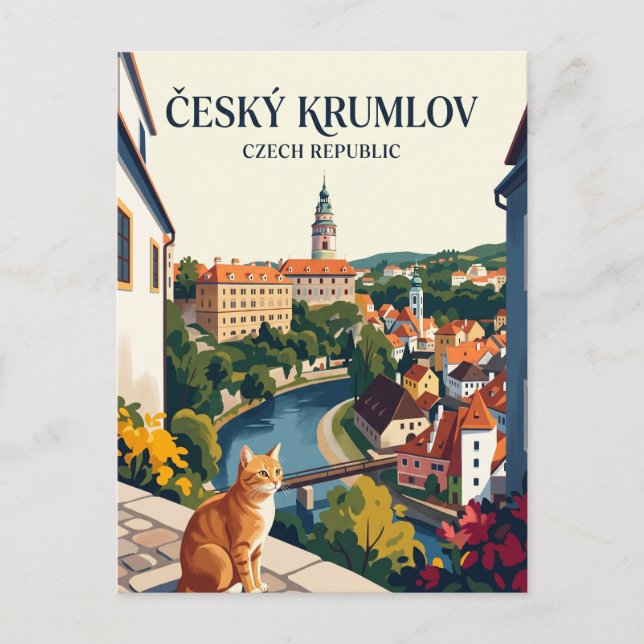 Carte Postale Cesky Krumlov République tchèque (Devant)
