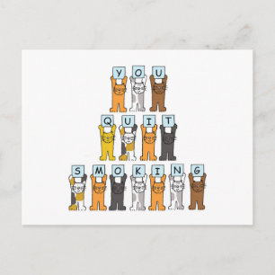 Carte Postale Cessez De Fumer Les Chats De Dessin