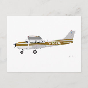Carte Postale Cessna 172 Skyhawk Brown