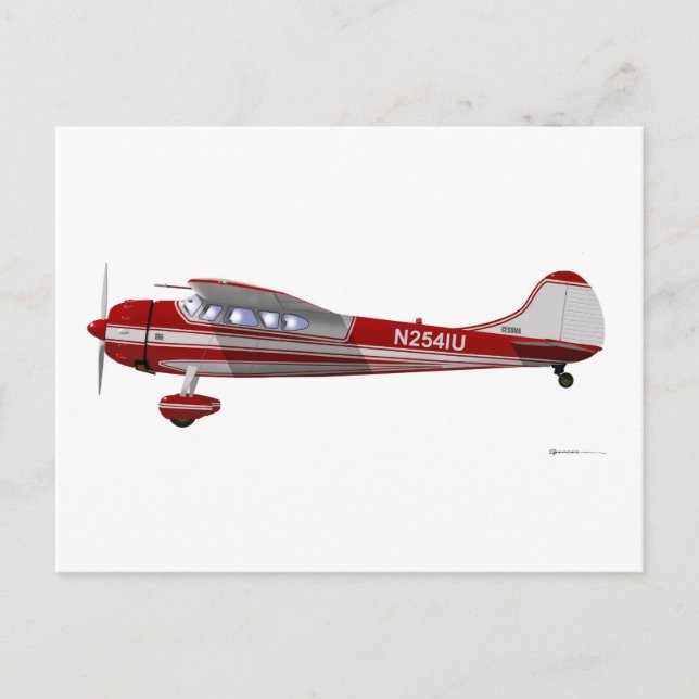 Carte Postale Cessna 195 (Devant)