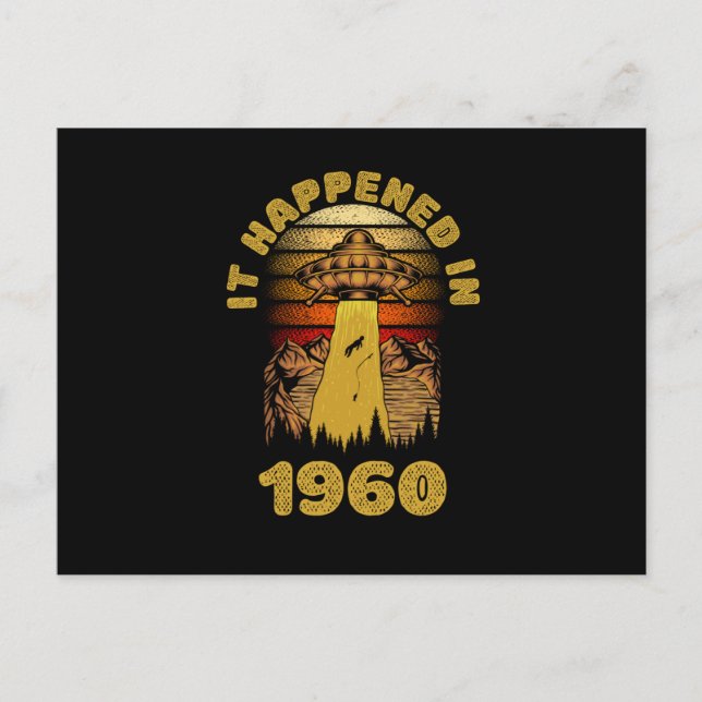 Carte Postale C'est arrivé en 1960 UFO Alien (Devant)