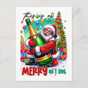 Carte Postale C'est aussi joyeux que je puisse l'être – Père Noë