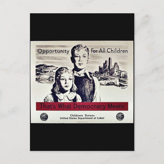 Carte Postale C'est ce que veut dire la démocratie (Devant)