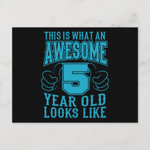 Carte Postale C'EST CE QU'UN ENFANT DE 5 ANS GÉNIAL Fait pour so