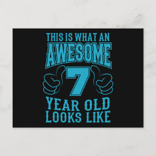 Carte Postale C'EST CE QU'UN ENFANT DE 7 ANS INCROYABLE Fait pou