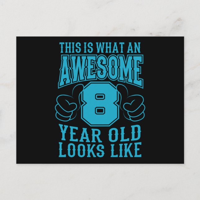 Carte Postale C'EST CE QU'UN ENFANT DE 8 ANS ÉPATANT Fait pour s (Devant)