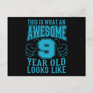 Carte Postale C'EST CE QU'UN ENFANT INCROYABLE DE 9 ANS Fait pou
