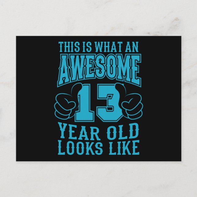 CARTE POSTALE C'EST CE QU'UN INCROYABLE ANNIVERSAIRE DE 13 ANS 1 (Devant)