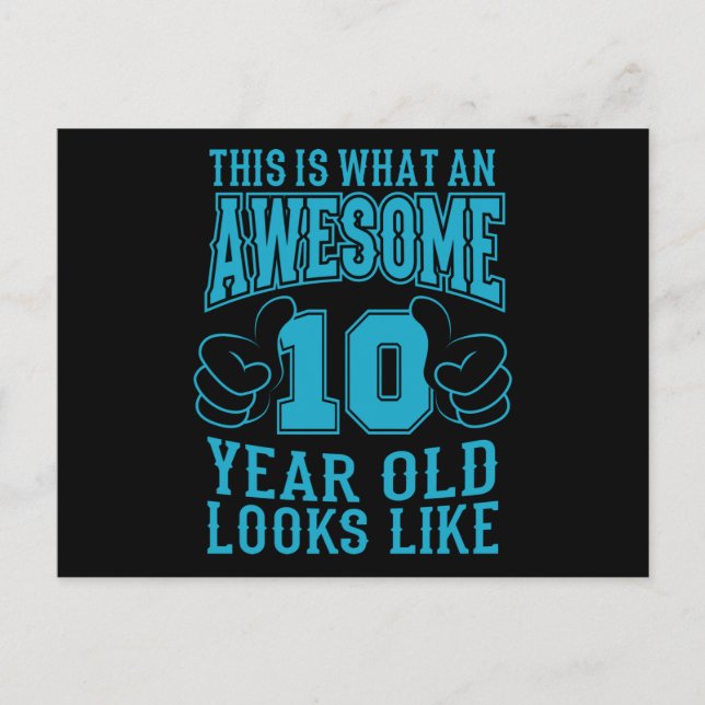 Carte Postale C'EST CE QU'UN INCROYABLE ENFANT DE 10 ANS Fête d' (Devant)