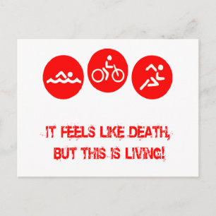 Carte Postale C'est comme la mort - Triathlon