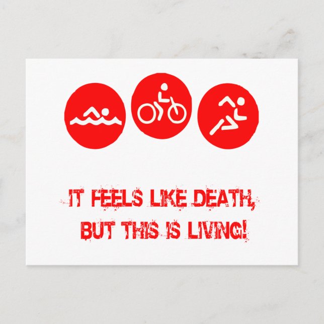 Carte Postale C'est comme la mort - Triathlon (Devant)