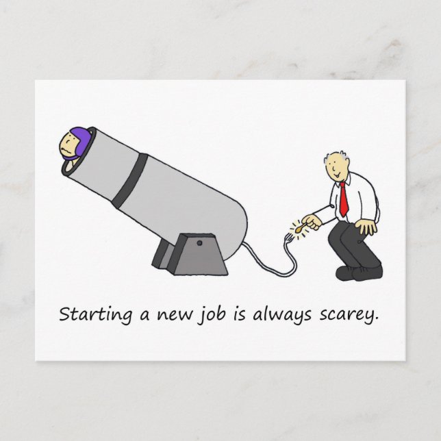 Carte Postale C'est effrayant de commencer un nouvel emploi Cirq (Devant)