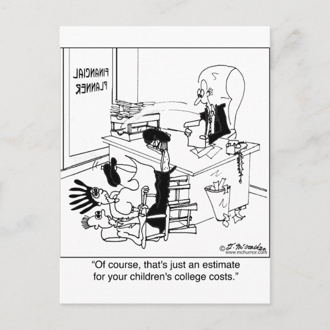 Carte Postale C'est juste une estimation des frais de scolarité (Devant)