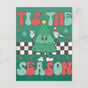 Carte Postale C'Est La Saison Arbre de Noël Super Retro Noël