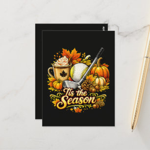 Carte Postale C'est la saison Café épicé à la citrouille de golf