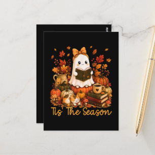 Carte Postale C'est la saison Gentil Fantôme Livre de Lecture Au