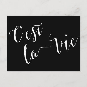 Carte Postale C'est la Vie Calligraphie Française