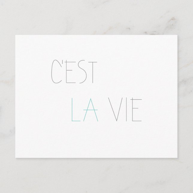 Carte Postale C'est La Vie - C'est la Vie (Devant)