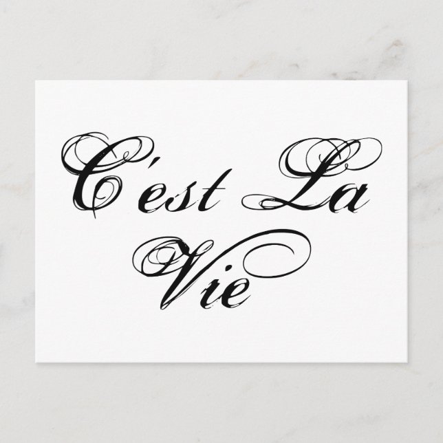 Carte Postale C'est la Vie, c'est la vie (Devant)