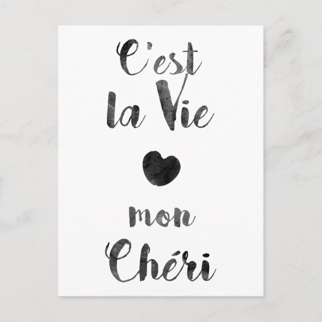 Carte postale C'est la Vie mon Chéri (Devant)
