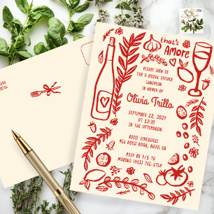 Carte Postale C'est l'Amore Nourriture Italienne Mariage Bridal 