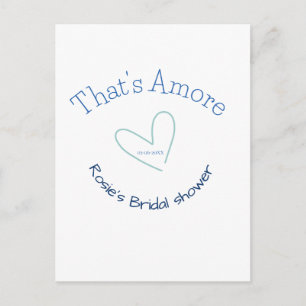 CARTE POSTALE C'EST L'AMOUR LANCEMENT DE MARIÉE BLEU COEUR NOM D